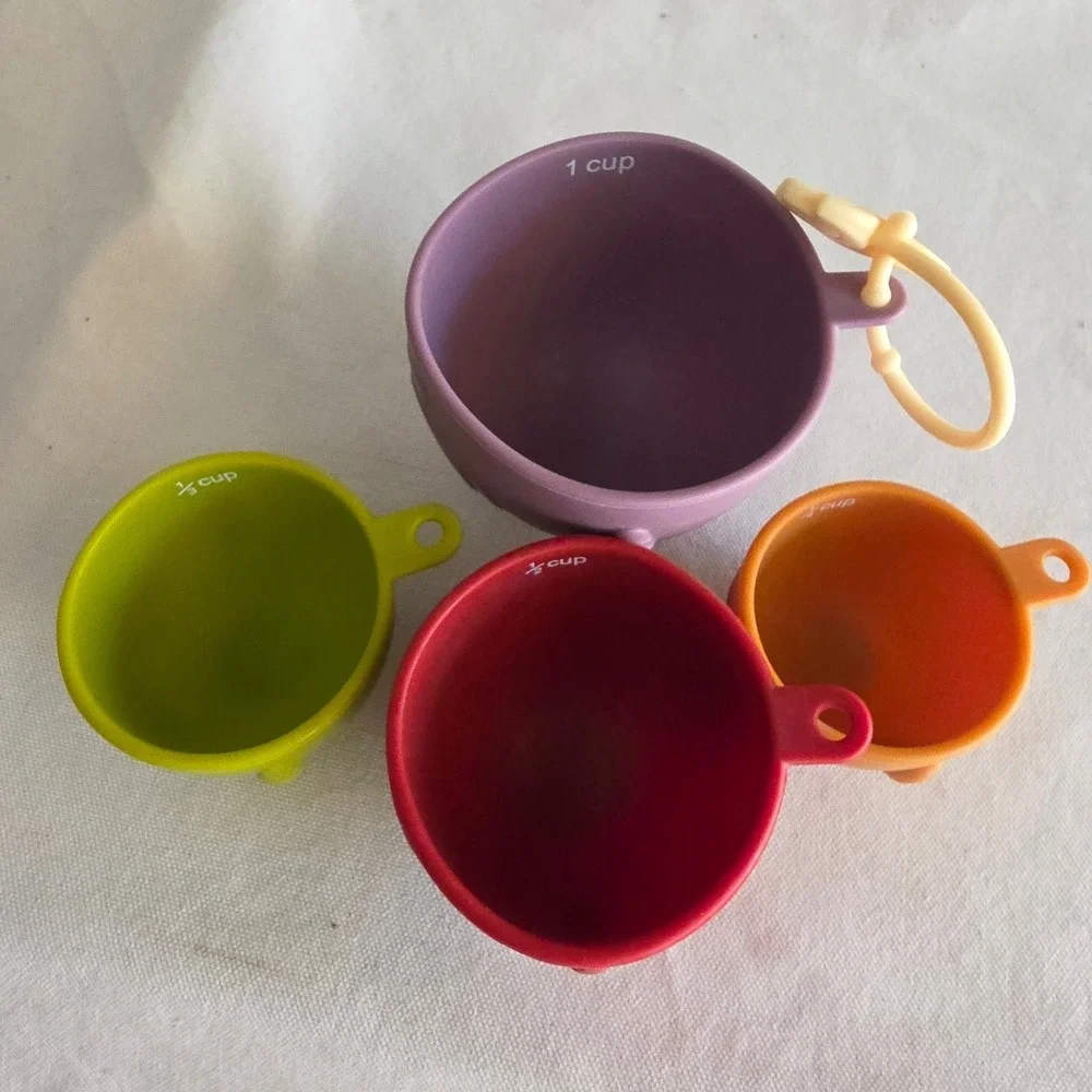 Owl Silicone Measuring Cups and Spoons Set 8 Piece Colorful Whimsical